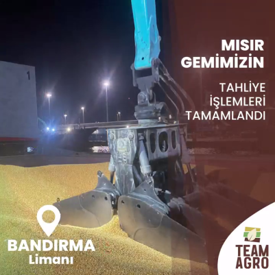 Bandırma Limanında Mısır Gemimizin Tahliye İşlemleri Tamamlandı
