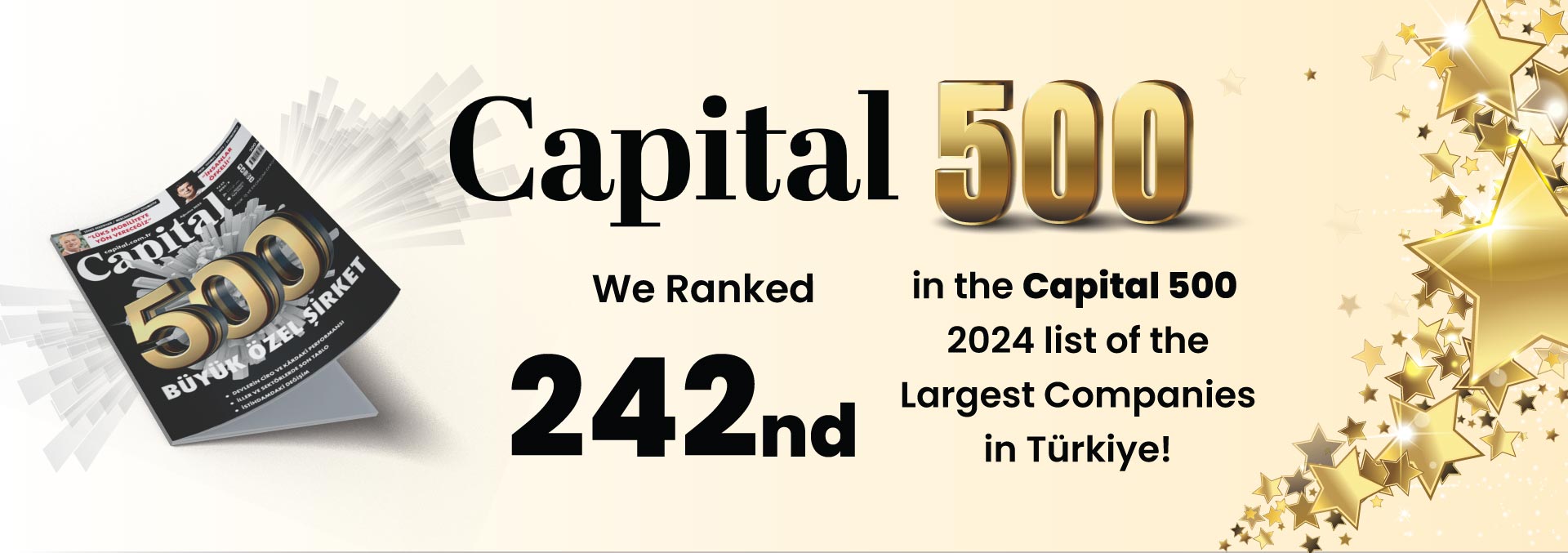CAPITAL Listesinde 299. Sıradaki Yerimzi Aldık
